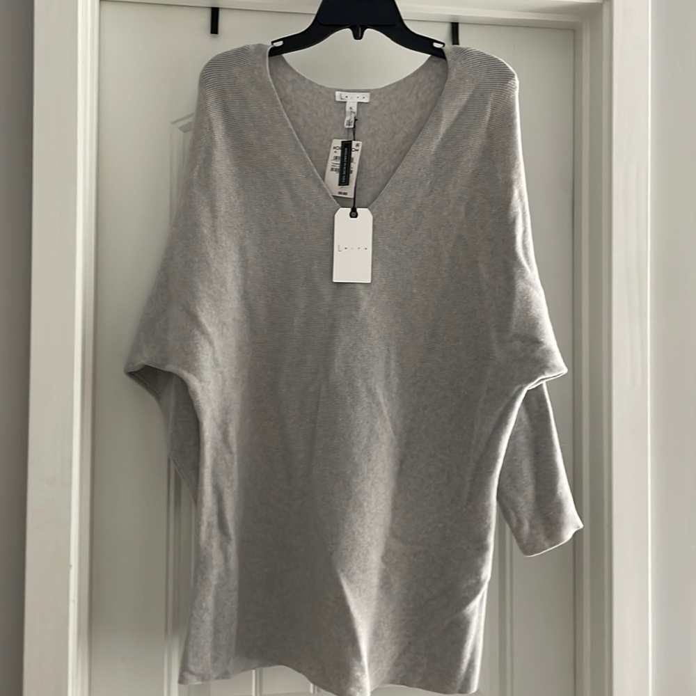 Leith gray v-neck sweater dress